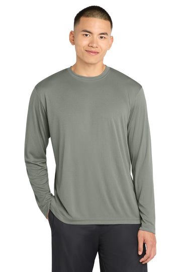 Sport-Tek ST350LS Grey Concrete Heather